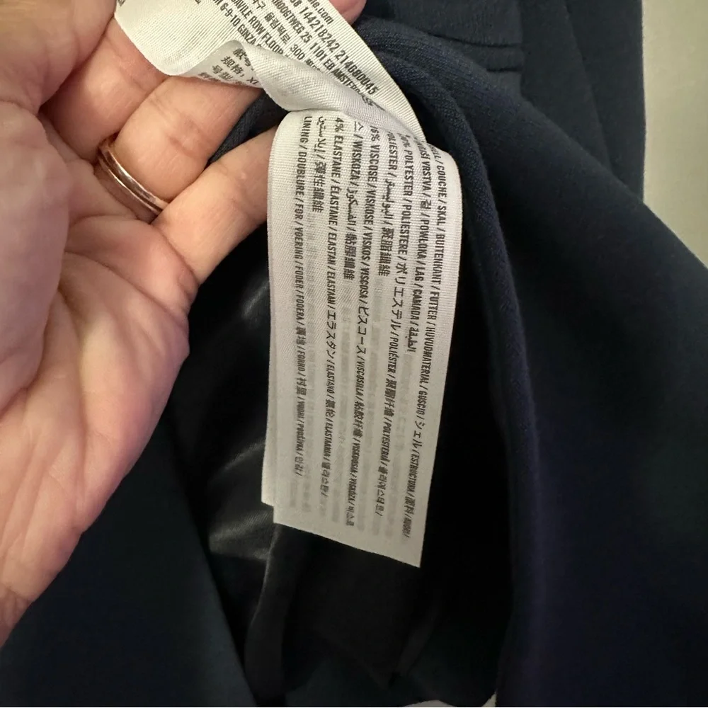 Abercrombie & Fitch Navy Blazer XL NWT Tailored Old Money Chic
